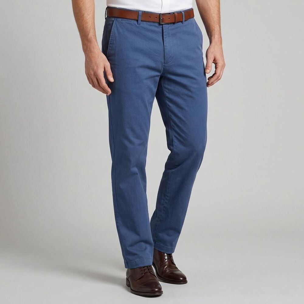 Brooks Brothers Clark Advantage Chino Pants Mens 40 Blue Supmia Cotton Stretch